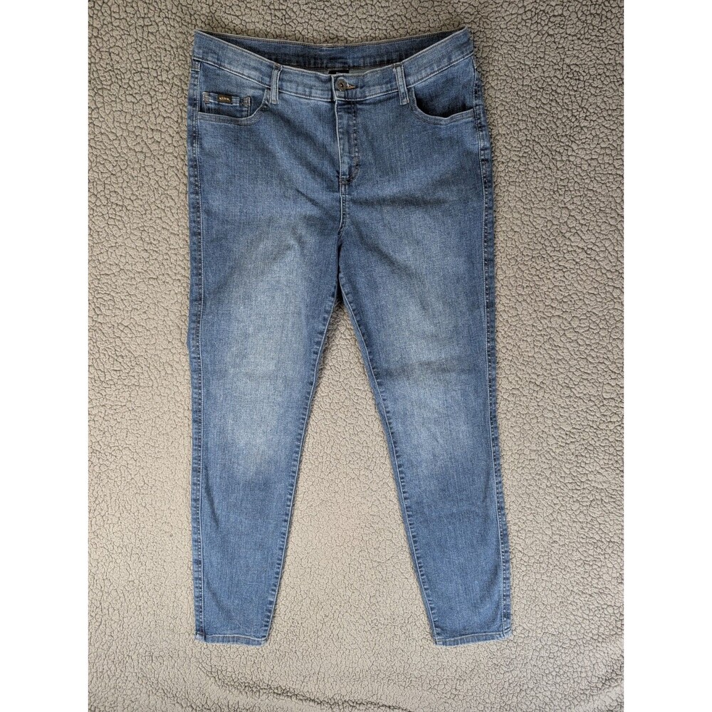 Kuhl Denim Kontour Skinny Stretch Jeans Womens 16 R Blue Utility Straight 32x30